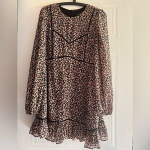 Ever New Floral Black and Pink Dress